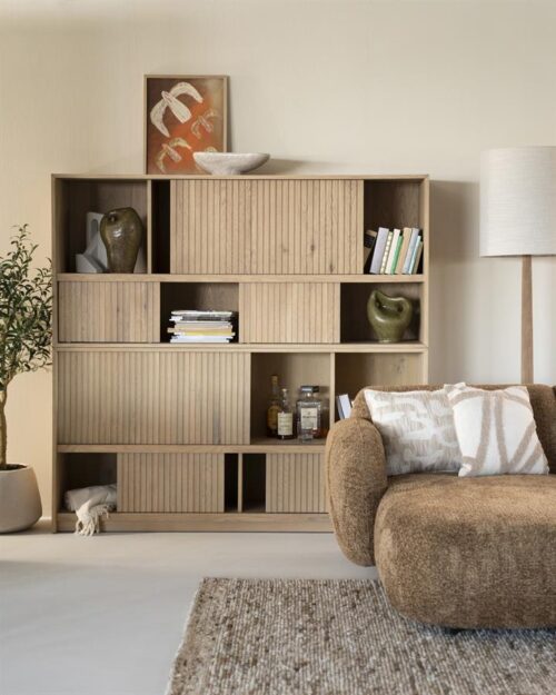 Boekenkast Milo Eikenhout en Eiken fineer 180 x 173 cm - Naturel - Afbeelding 21
