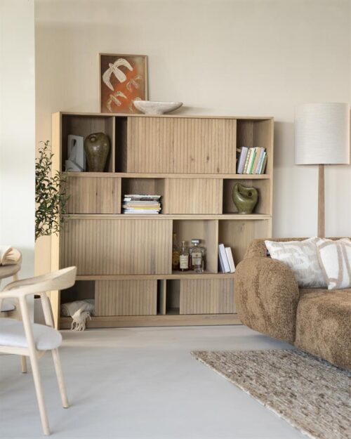 Boekenkast Milo Eikenhout en Eiken fineer 180 x 173 cm - Naturel - Afbeelding 22