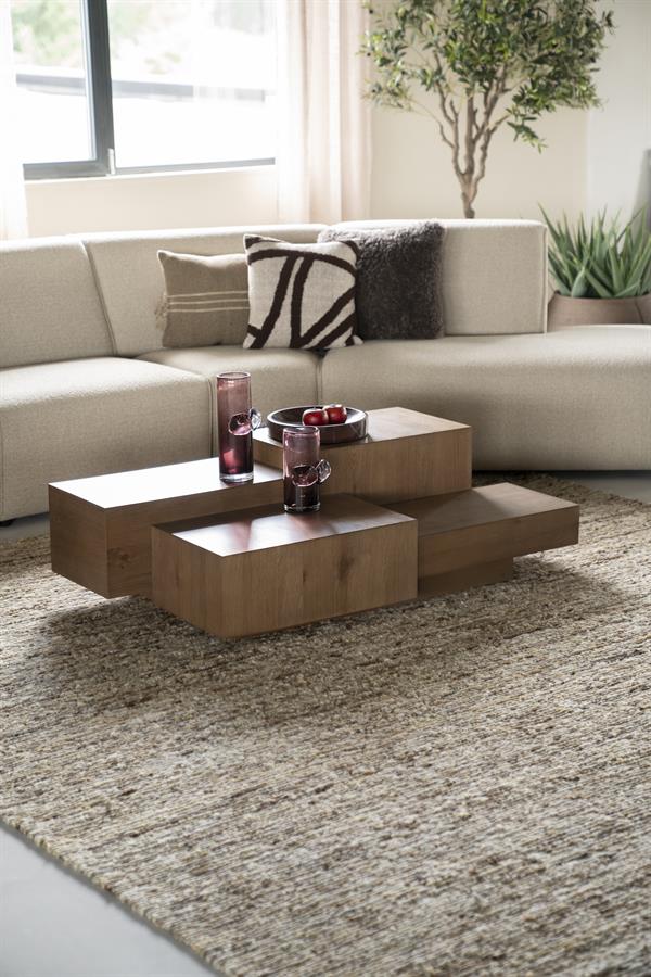 Rechte Salontafel Quinten - bruin 140 x 75 cm - Afbeelding 26