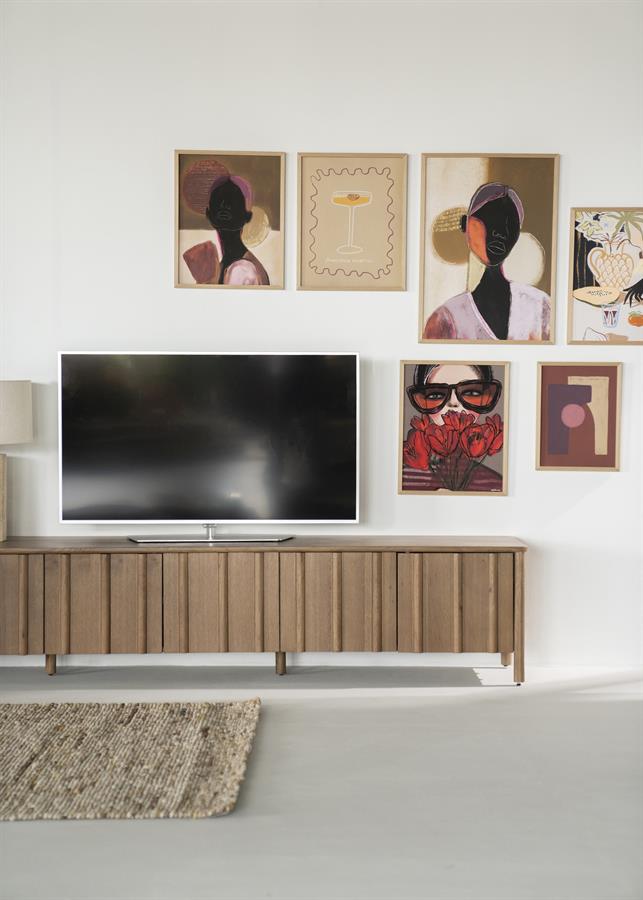 TV meubel Jake Eikenhout 264 cm - bruin - Afbeelding 14