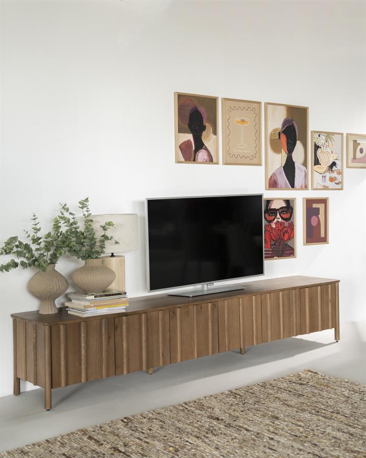 TV meubel Jake Eikenhout 264 cm - bruin - Afbeelding 15