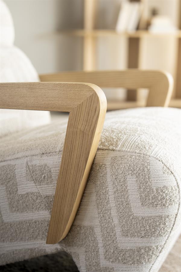 Fauteuil Olek Graffic Bouclé - Beige - Afbeelding 14