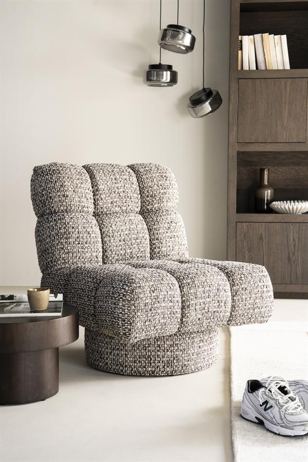Fauteuil Fenna Geweven stof - Taupe - Afbeelding 11