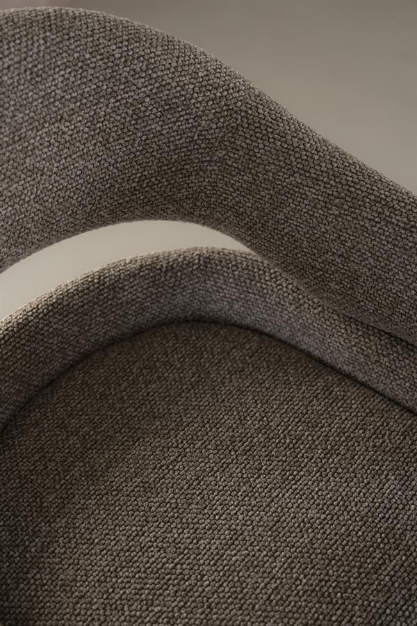 Draaibare Eetkamerstoel Hailey Bouclé - Taupe - Afbeelding 17
