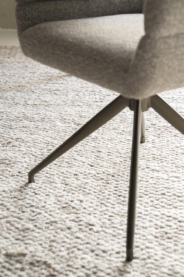 Draaibare Eetkamerstoel Hailey Bouclé - Taupe - Afbeelding 21
