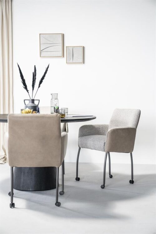 Ronde Eettafel Aron Mangohout Zwart - 130cm - Afbeelding 26