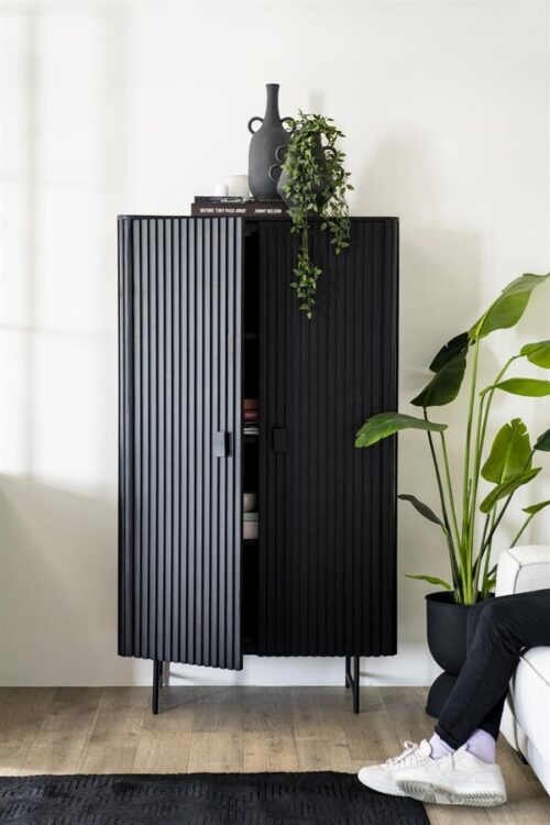 Opbergkast Remi Mangohout en Metaal 170 x 96 cm - Zwart - Afbeelding 31