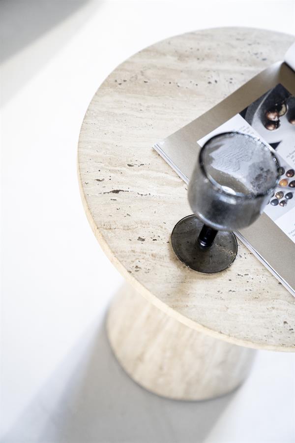 Ronde Bijzettafel Aime Travertin 45 x 45 cm - Afbeelding 21