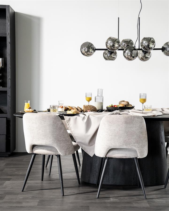 Ovale Eettafel Aron Mangohout Zwart - 250cm - Afbeelding 17