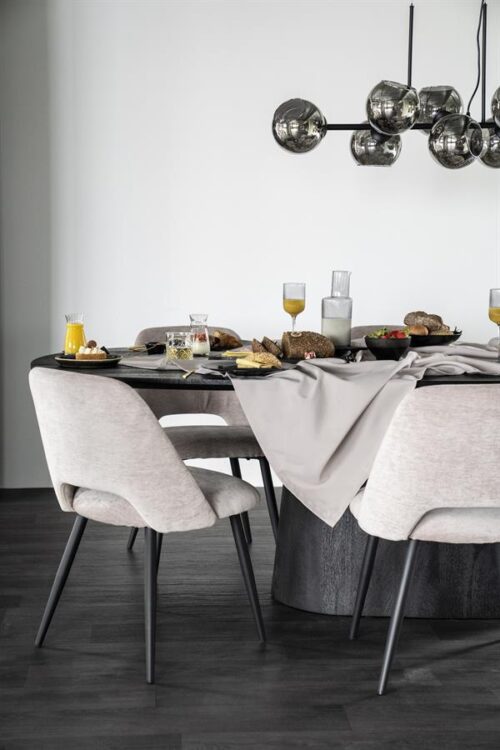 Ovale Eettafel Aron Mangohout Zwart - 250cm - Afbeelding 18