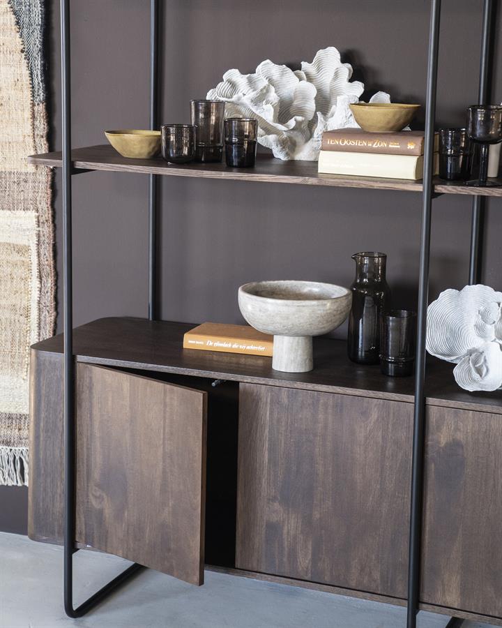 Wandkast James Mangohout en Metaal 190x210cm - Bruin - Afbeelding 21