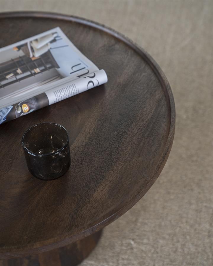 Ronde Salontafel Ron Mangohout 66 cm - Bruin - Afbeelding 17