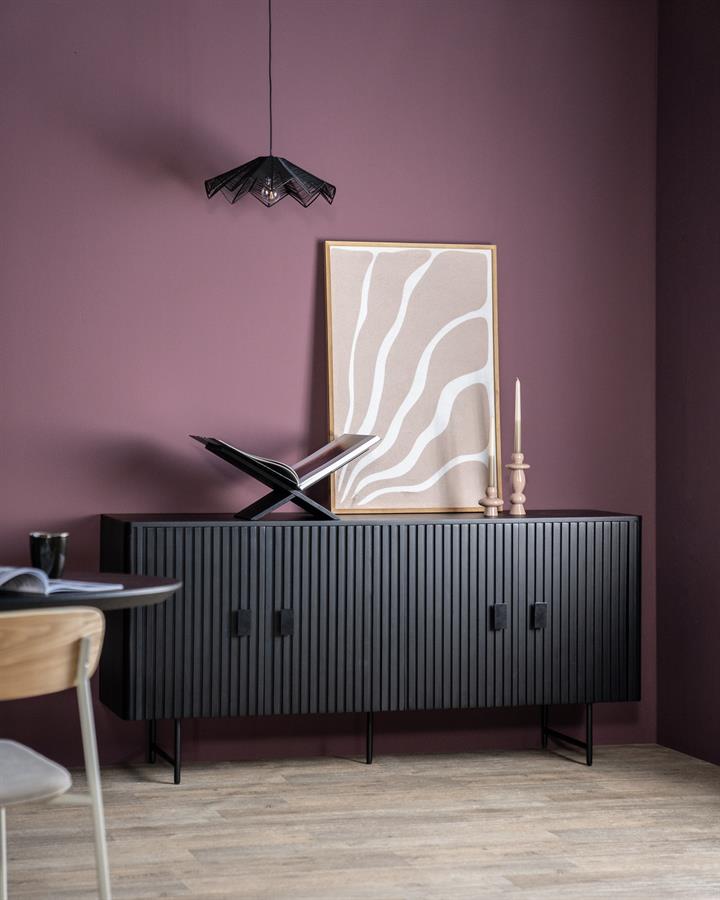 Dressoir Remi Mangohout en Metaal 170cm - Zwart - Afbeelding 35