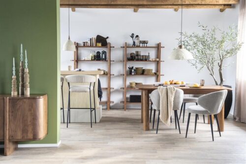 Wandkast Julian Acaciahout met 5 planken - 170cm - Afbeelding 12