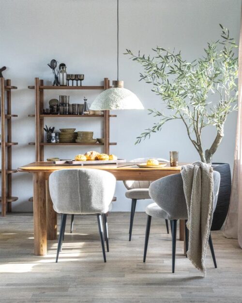 Wandkast Julian Acaciahout met 5 planken - 170cm - Afbeelding 13
