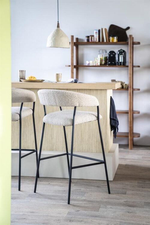 Wandkast Julian Acaciahout met 5 planken - 170cm - Afbeelding 14