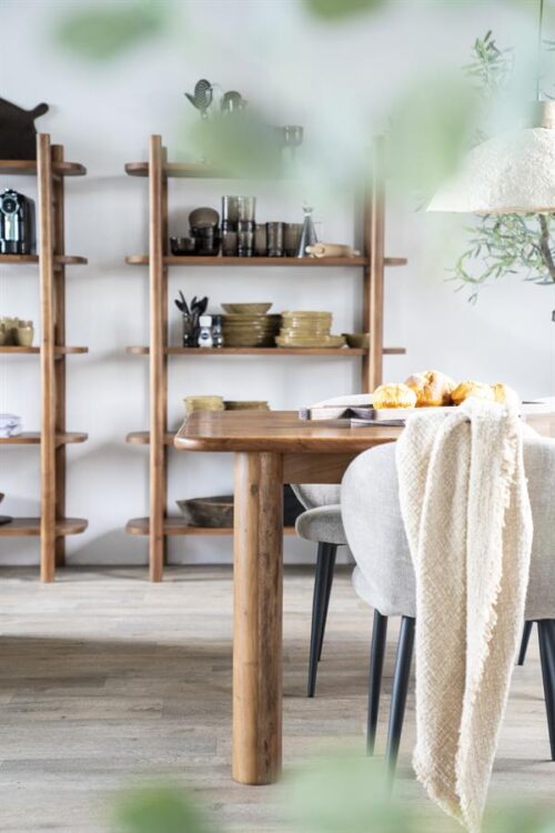 Wandkast Julian Acaciahout met 5 planken - 170cm - Afbeelding 16