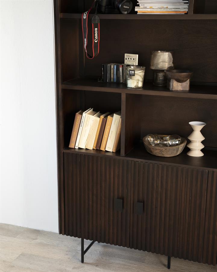 Boekenkast Remi Mangohout en Metaal 200 x 200 cm - Bruin - Afbeelding 22