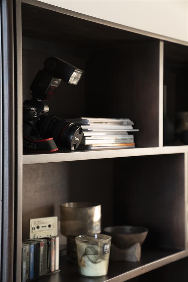 Boekenkast Remi Mangohout en Metaal 200 x 200 cm - Bruin - Afbeelding 23