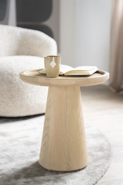 Ronde Bijzettafel Leia Eikenhout 46cm - Naturel - Afbeelding 13