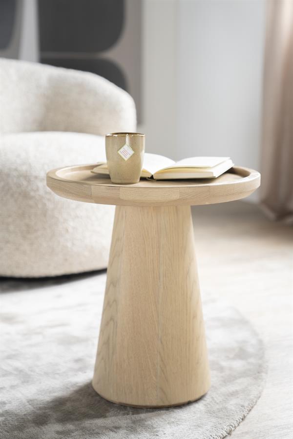 Ronde Bijzettafel Leia Eikenhout 46cm - Naturel - Afbeelding 13