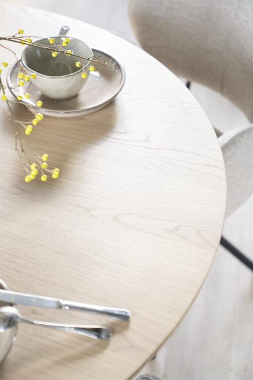 Ronde Eettafel Nola Eikenhout 130 cm - Naturel - Afbeelding 16