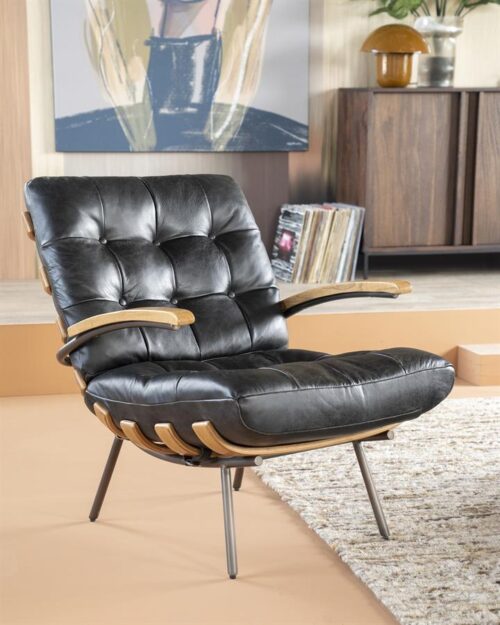Fauteuil Bastiaan - cognac java leder - Afbeelding 13