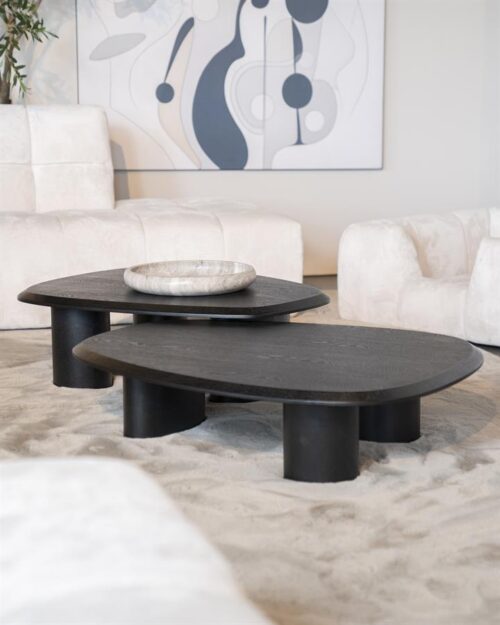Organische Salontafel Walter Eikenhout Zwart - 96 x 78 cm - Afbeelding 26