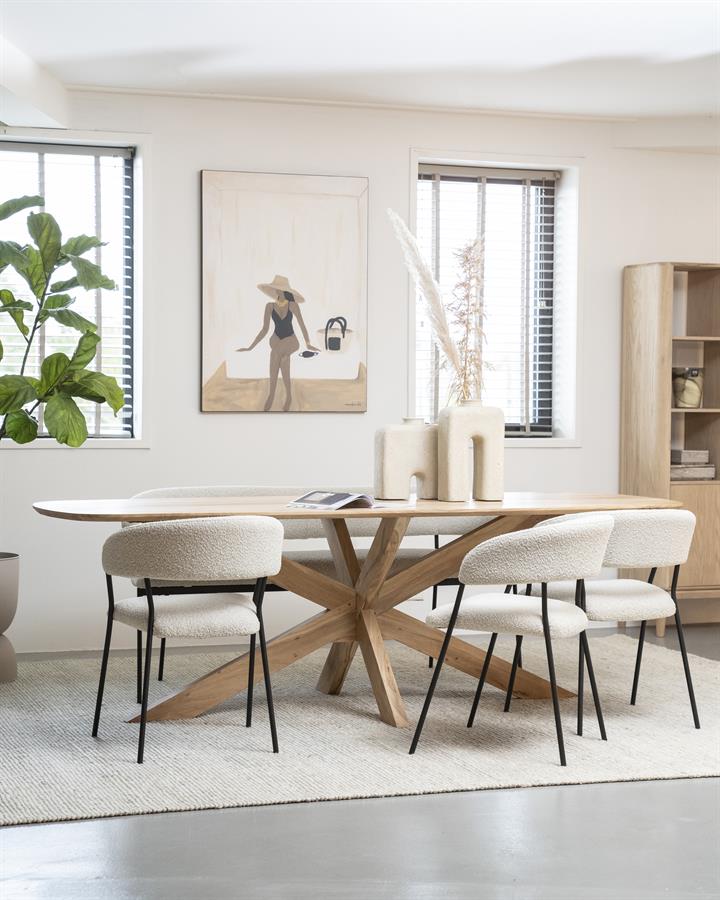 Eettafel Nikki Acaciahout 240 x 100 cm - Naturel - Afbeelding 9