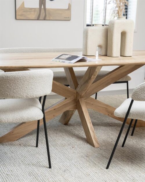 Eettafel Nikki Acaciahout 280 x 100 cm - Naturel - Afbeelding 8