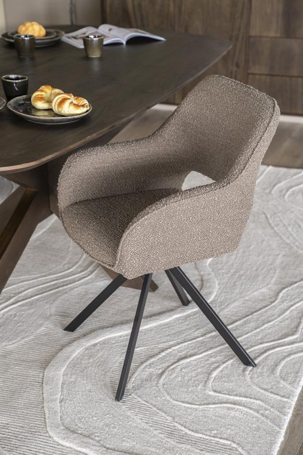 Eetkamerstoel Fabio Bouclé - Bruin - Afbeelding 19