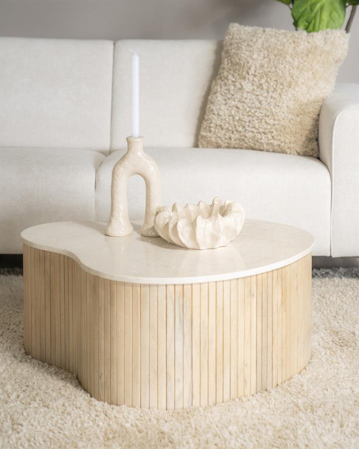 Salontafel Kira Medium Mangohout en Marmer - Afbeelding 14