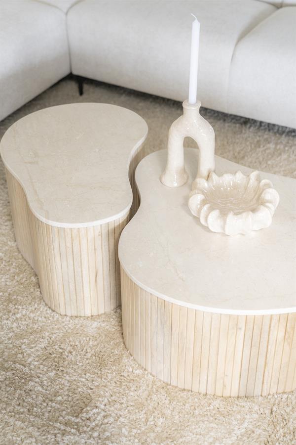 Salontafel Kira Small Mangohout en Marmer - Afbeelding 16