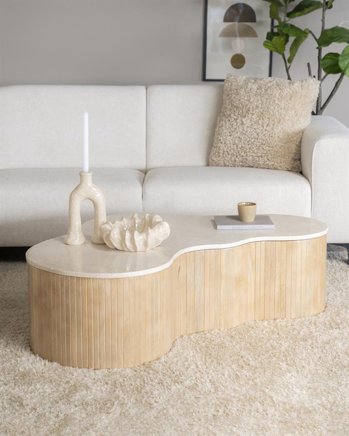 Salontafel Kira Large Mangohout en Marmer - Afbeelding 16