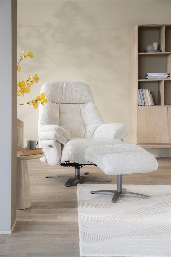 Verstelbare Fauteuil Caleb Met voetenbank -  Beige - Afbeelding 42