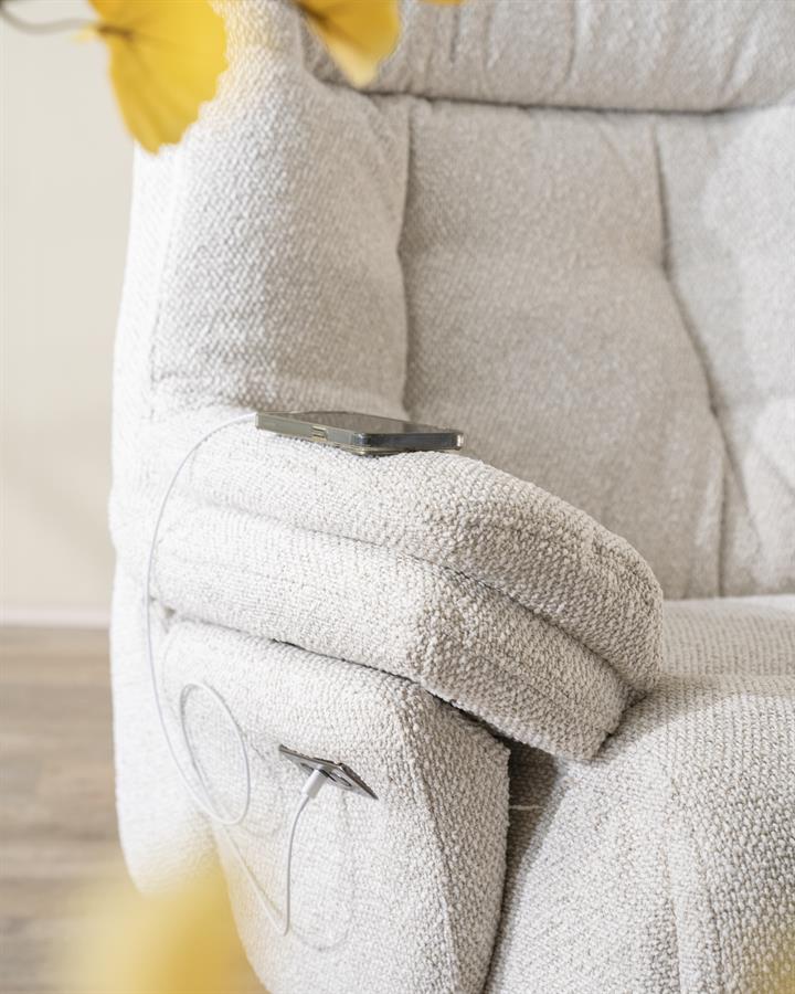 Verstelbare Fauteuil Caleb Met voetenbank -  Beige - Afbeelding 46