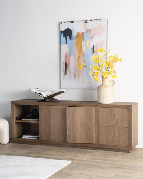 Dressoir Helsinki Eikenhout 200 cm - Lichtbruin - Afbeelding 21