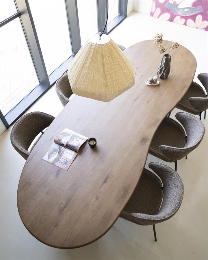 Organische Eettafel Josh 300 x 110 cm - kleur Bruin - Afbeelding 16