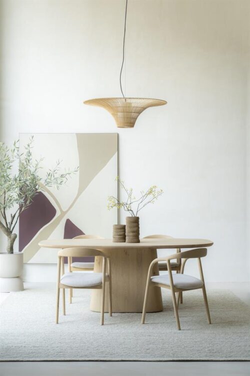 Deens Ovale Eettafel Nola Eikenhout 200 x 110 cm - Naturel - Afbeelding 10