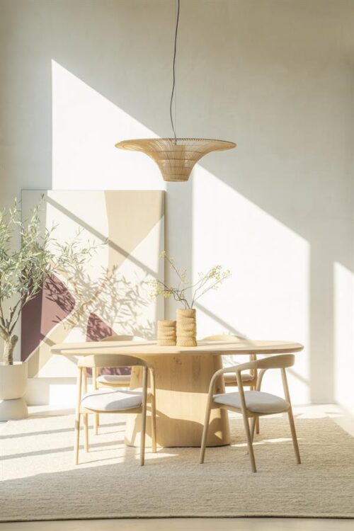 Deens Ovale Eettafel Nola Eikenhout 200 x 110 cm - Naturel - Afbeelding 11