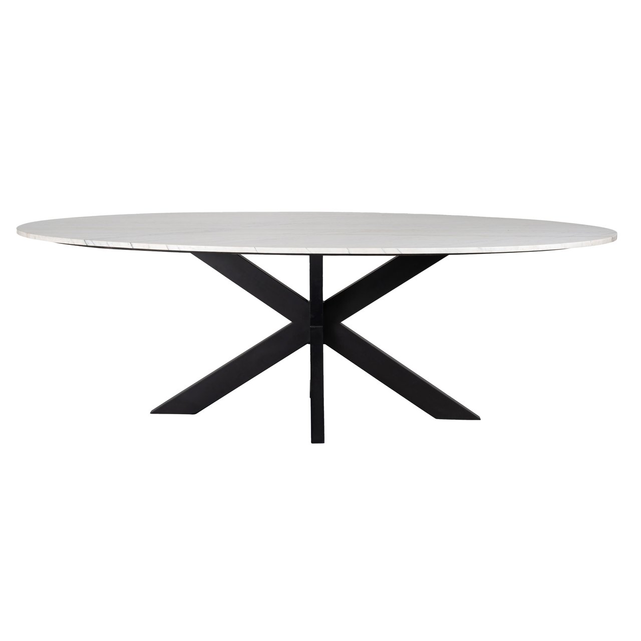 Ovale Eettafel Lexington 230 x 115 cm - Wit - Afbeelding 4