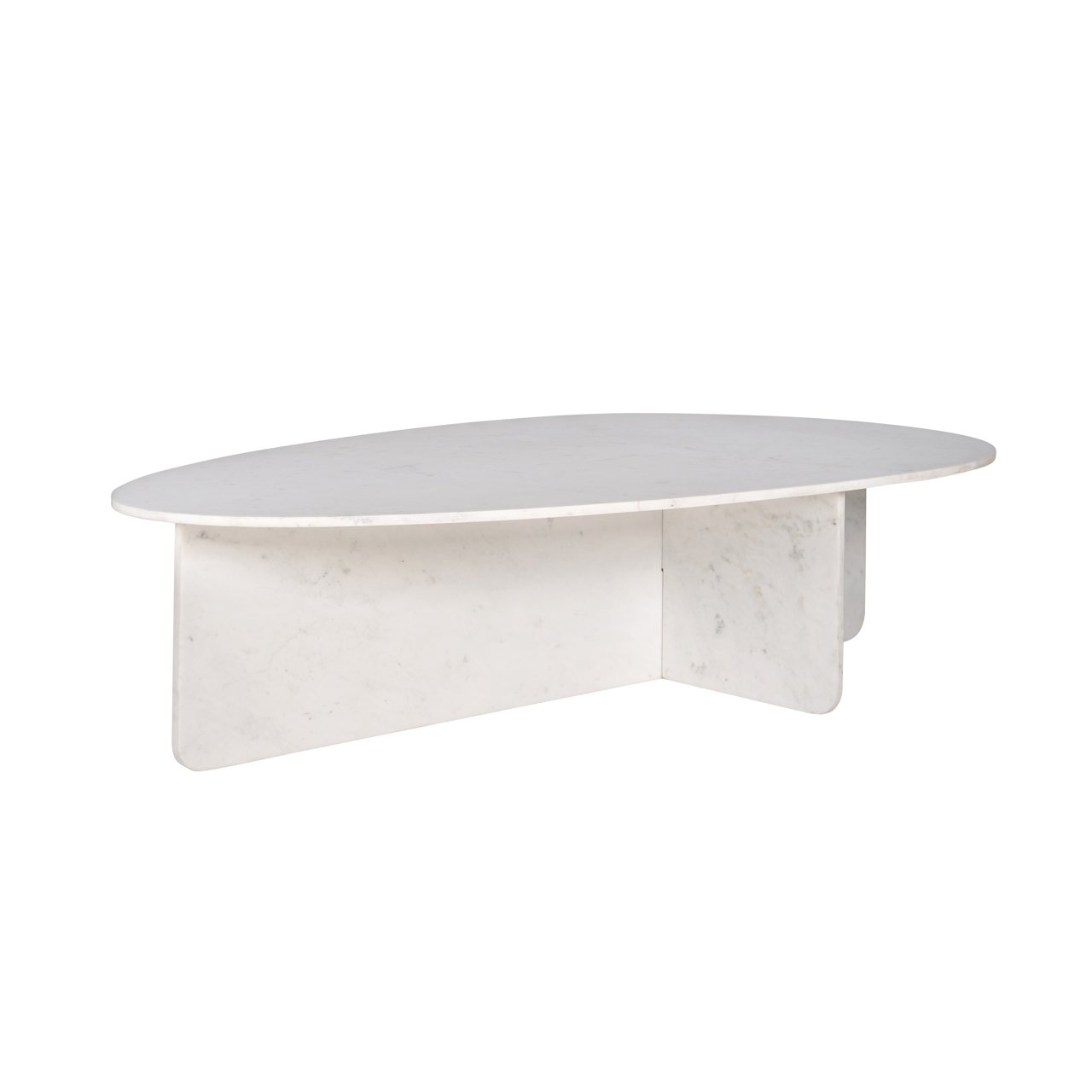 Organische Salontafel Brandon Marmer 170 x 95 cm - Wit