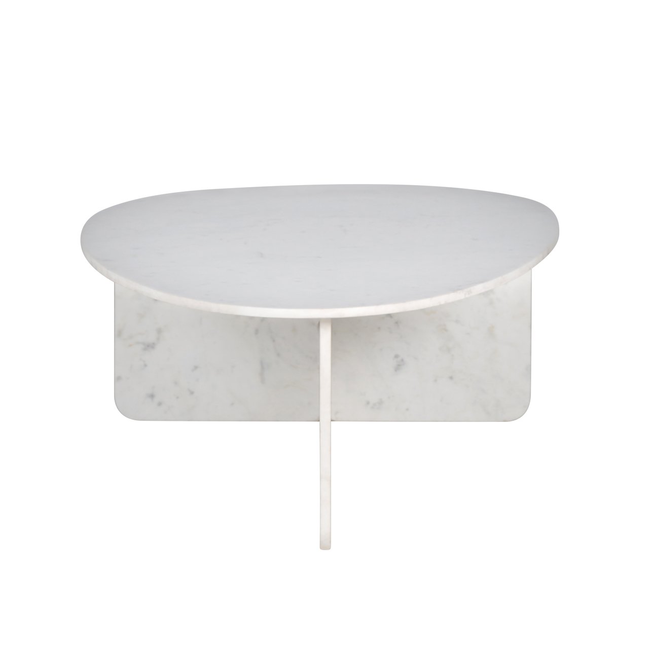 Organische Salontafel Brandon Marmer 170 x 95 cm - Wit - Afbeelding 2