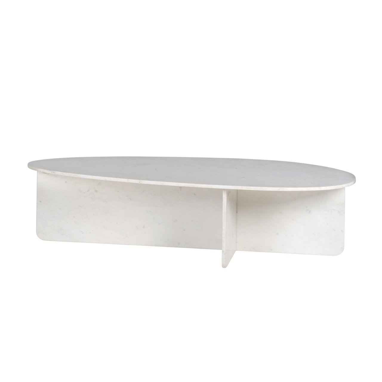 Organische Salontafel Brandon Marmer 170 x 95 cm - Wit - Afbeelding 3