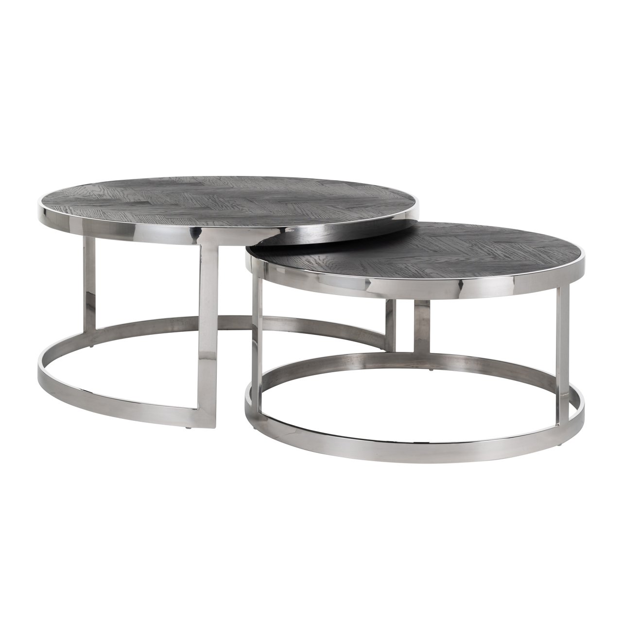 Salontafel Blackbone set van 2 - Zilver