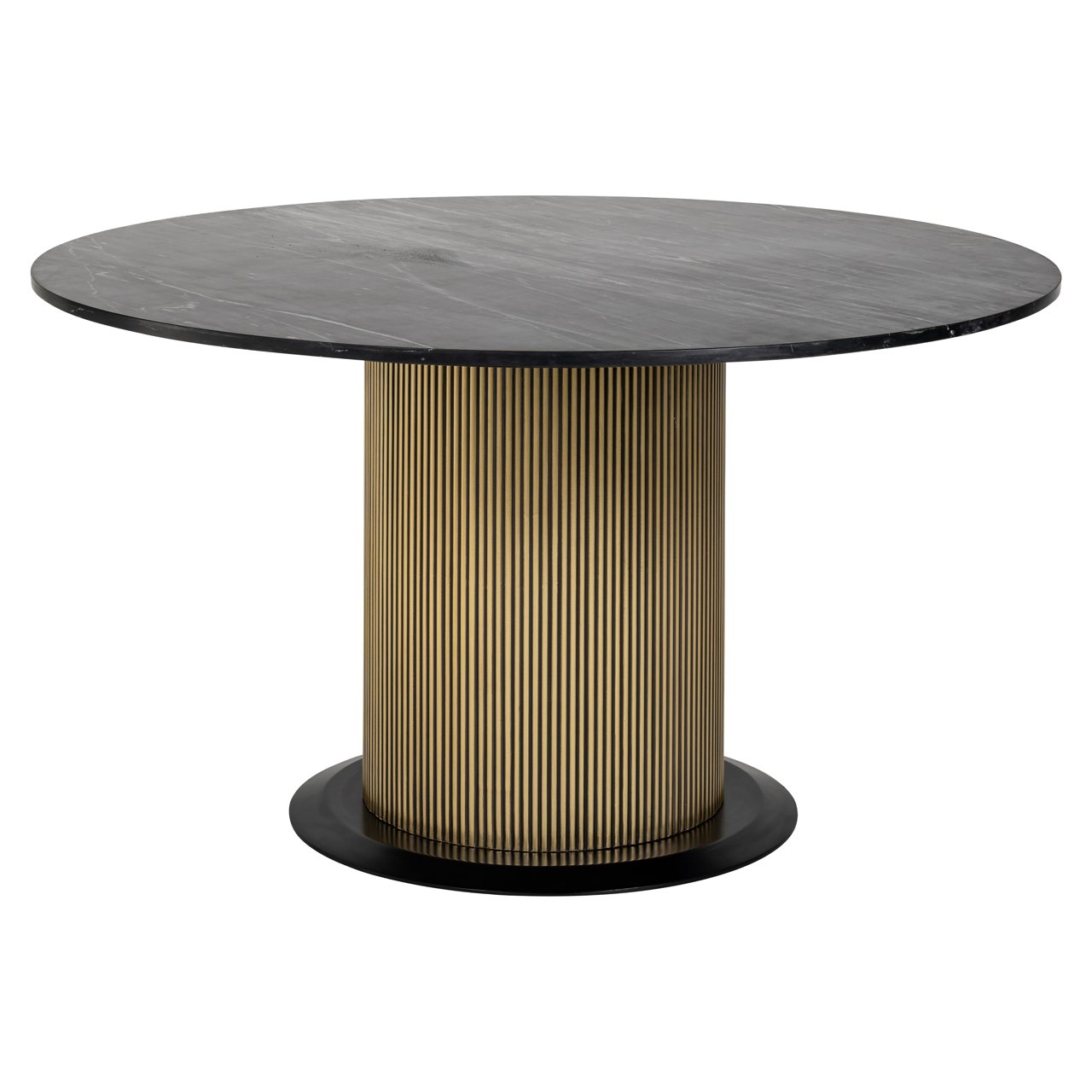Ronde Eettafel Ironville marmer Ø140 cm - Zwart