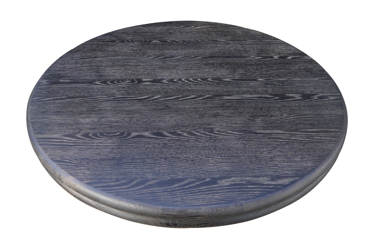 Ronde eettafel Macaron Ø130 cm - eikenhout met metalen onderstel - Afbeelding 5