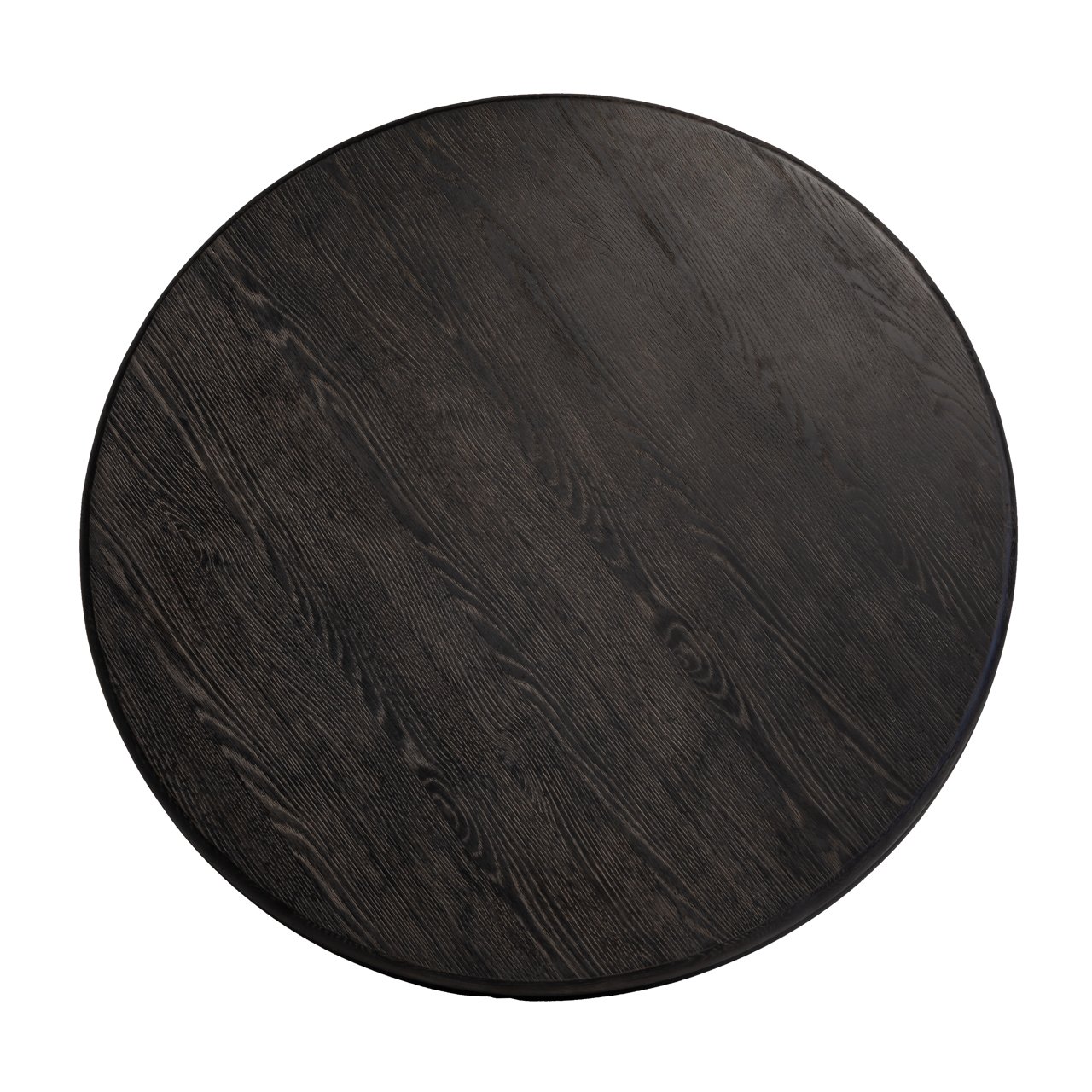 Ronde eettafel Macaron Ø130 cm - eikenhout met metalen onderstel - Afbeelding 7