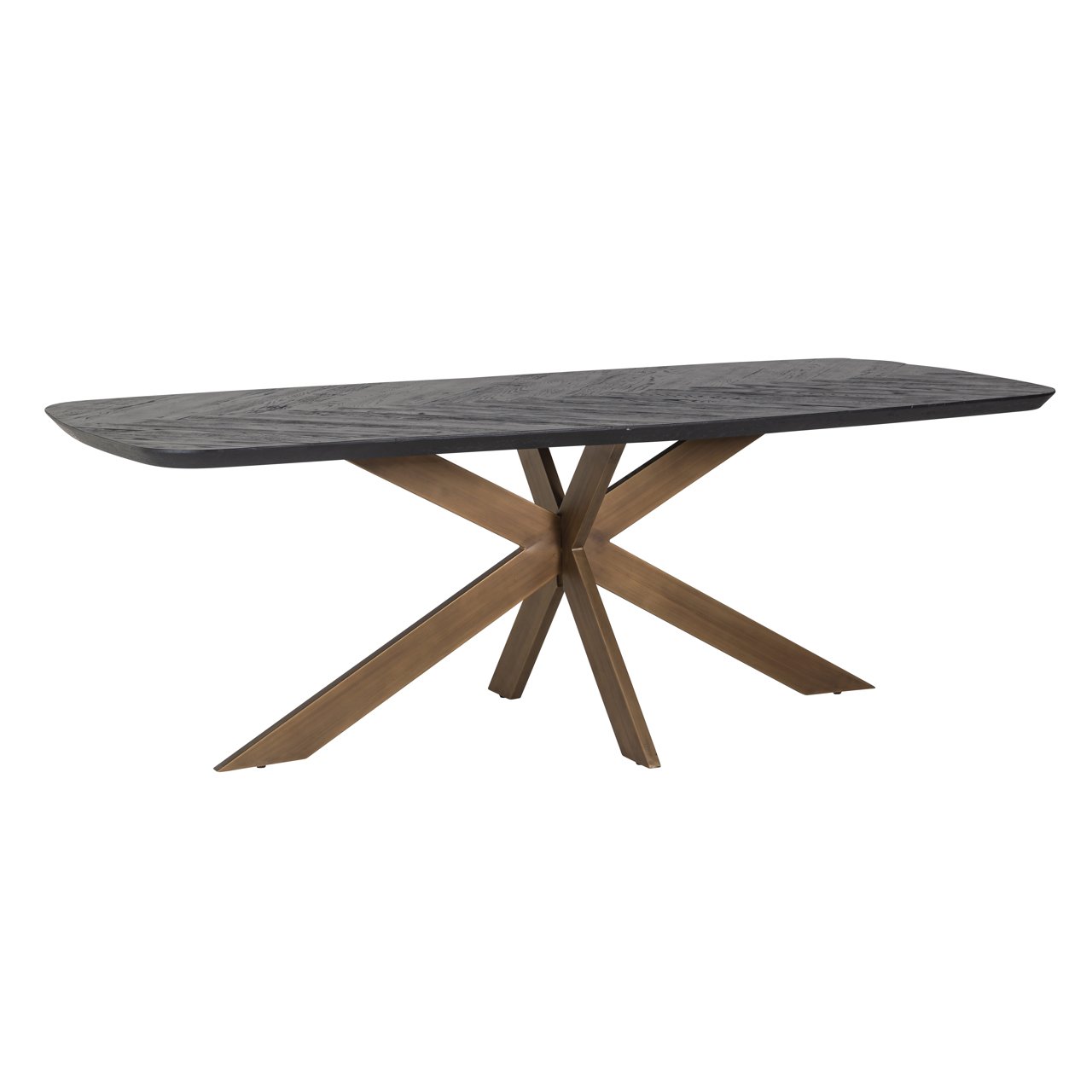 Eettafel Hayley eiken 230 x 100 cm - Zwart - Afbeelding 6
