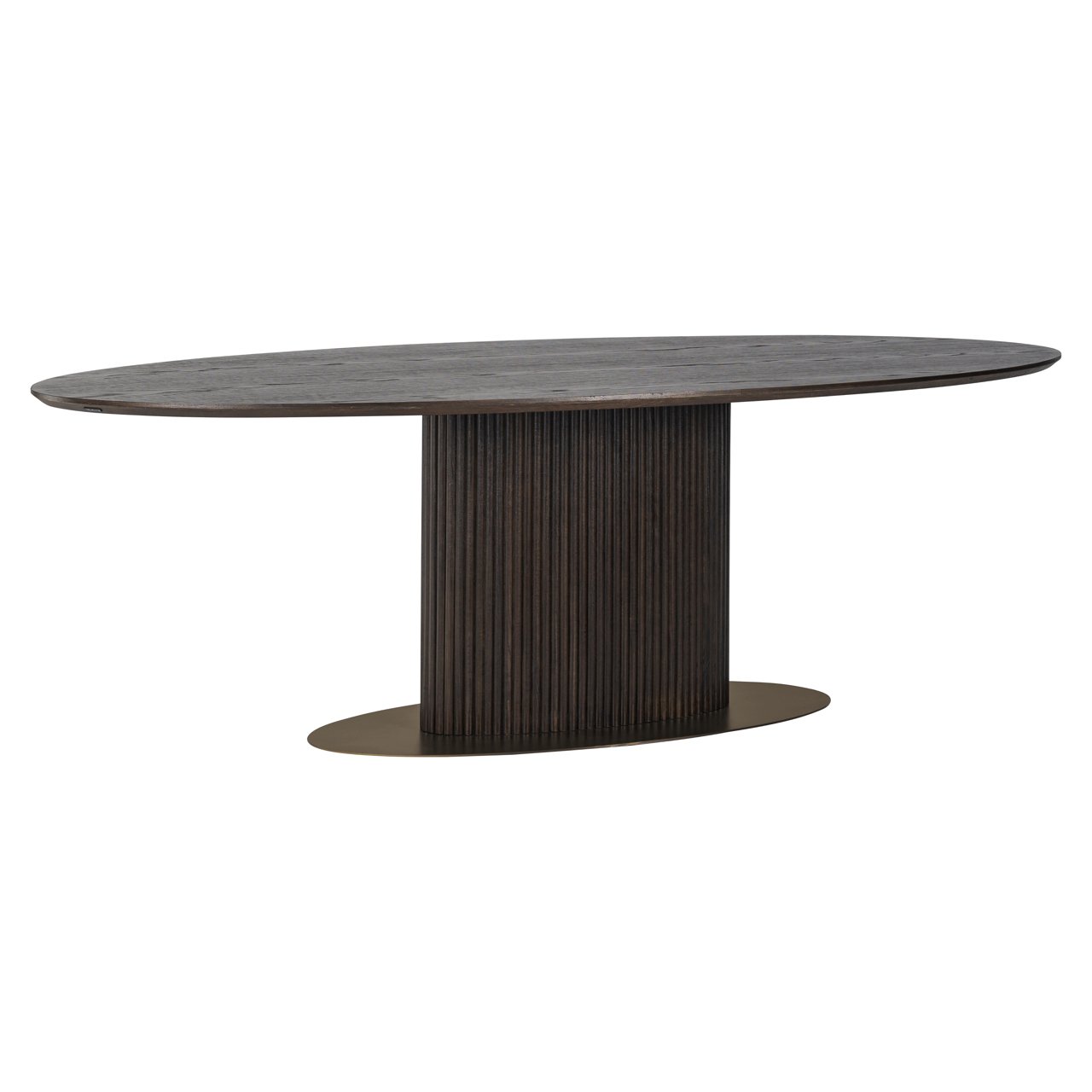 Ovale Eettafel Luxor 300 x 120 cm - Bruin